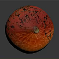 Ripe Orange Red Pumpkin With Smooth Texture On Dark Background And Reflection 3d model