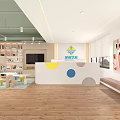 School Art Classroom with Green Ceiling Chandeliers Bookshelves Piano and Wooden Flooring