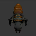 Futuristic Mechanical Ant Robot Character with Metallic Limbs and Antennae