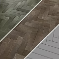 Sturdy Floor Tile Components With Herringbone Pattern And Various Color Shades
