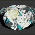 Stylish Green And White Tropical Plant Patterned Leggings For Women Fashion Wear