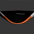 White Surfboard Recreation Equipment With Orange Edge And Non slip Water Sports Design