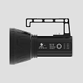 Rechargeable Flashlight Black and Red Design with Ergonomic Handle Grip Portable Household Appliance