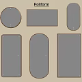 Poliform Modern Mirror Collection Featuring Various Shapes And Wooden Frames