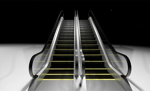 Modern Elevator Automatic Escalator 3d model