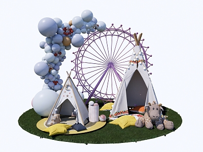 Modern Tent Outdoor Lawn Tent Outdoor Balloon model