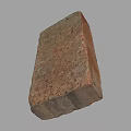 Red Vintage Brick With Weathered Texture And Rough Surface Detail 3d model