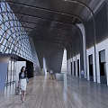 Elegant Front Desk Reception Area With Modern Lobby Glass Architecture And Marble Counter