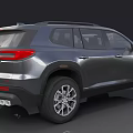 GMC Silver SUV With Bold Grille Sleek Exterior Design And Alloy Wheels