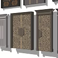 Various Security Doors With Traditional Patterns Modern Styles And Decorative Details 3d model