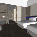 Luxury Hotel Room Standard Double Room 3d model