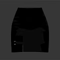 Fashionable Black Skirt with Side Slit Design and Smooth Fabric Material