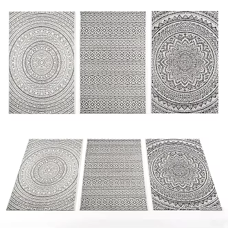 modern square carpet square carpet 3d model