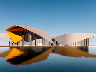 Modern Exhibition Center 3d model