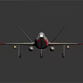 White and Red Fighter Jet Model with Star Emblems and F5050 Marking on Dark Background