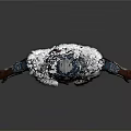 Detailed Fantasy Warrior 3D Model In Silver Armor With Feathered Shoulders And Brown Outfit