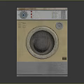 Front Load Washing Machine with Yellow Cabinet Metal Base and Round Drum Door