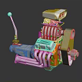 Modern Engine Cartoon Engine Car Engine 3d model