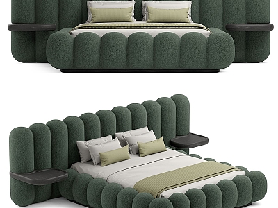 Double bed 3d model