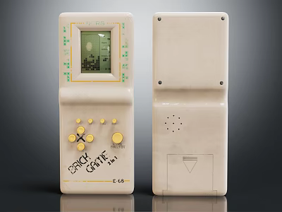 Retro Handheld Game Console Basic Game Entertainment Appliance with Classic Design 3d model