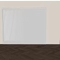 White Vertical Window Blinds For Clean Modern Interior Design 3d model
