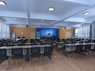 Modern Classroom Kindergarten Multi-function Classroom 3d model