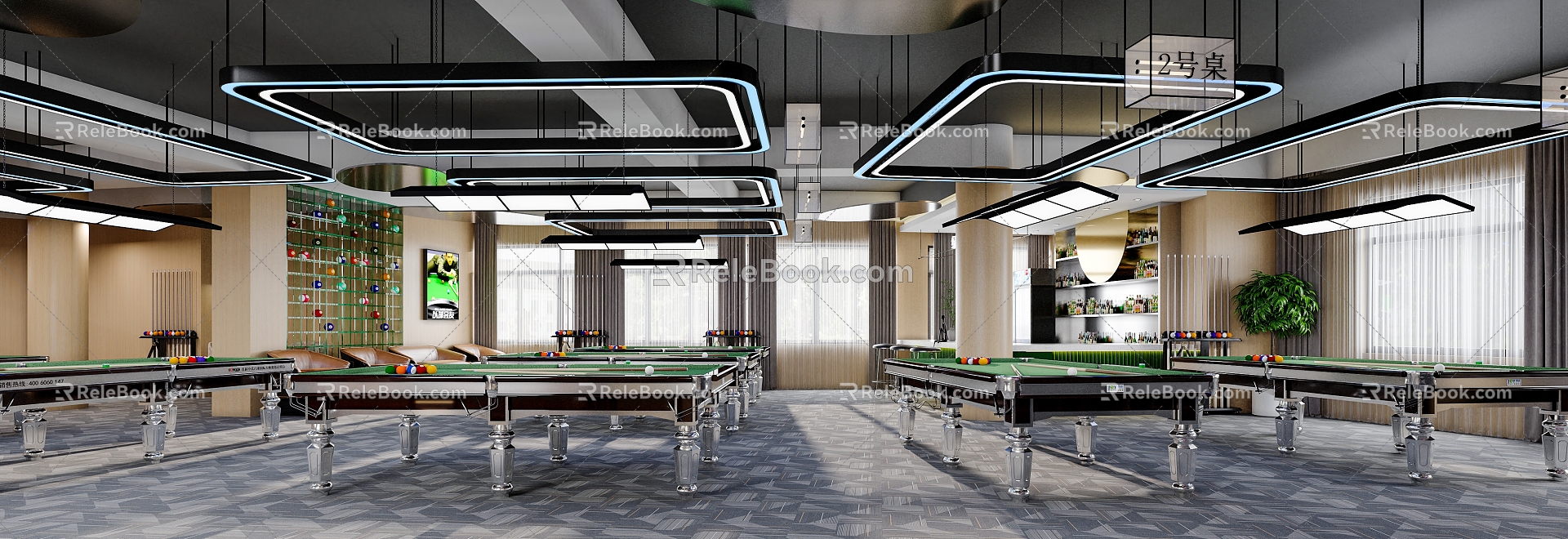 Billiard room 3d model