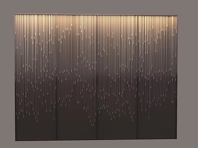 Modern Entryway Cabinet Sideboard With Vertical Lines And Light Reflective Dot Pattern 3d model
