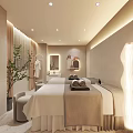 Modern Beauty Hair Salon Interior With Styling Chairs And Elegant Lighting