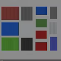 Corrugated Building Panels in Various Colors for Durable Construction Projects 3d model