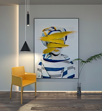 Art Painting Living Room Hanging Painting 3d model