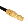 Premium Brass Connector With Threaded End And Black Cable For Electronic Use