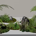 Indoor Landscape Design With Ferns Rocks And Lush Greenery Arrangements