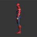 Spider Man 3D Character In Red Blue Suit With Spider Logo And Detailed Design
