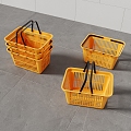 Supermarket Shopping Plastic Basket 3d model