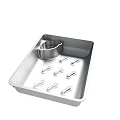 Stainless Steel Cookie Cutter Set With Baking Tray And Multiple Shapes 3d model