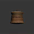 Rustic Copper Daily Household Container With Lid Handles And Vintage Design