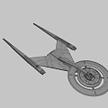 Detailed Star Trek Enterprise Spaceship 3D Model With Futuristic Design Render