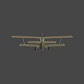 Vintage Military Fighter Aircraft With Propeller And Weathered Camouflage Design