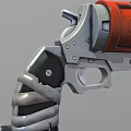 Super Fire Red Weapon Featuring Detailed Black And Silver Parts Modern Design Grip Structure