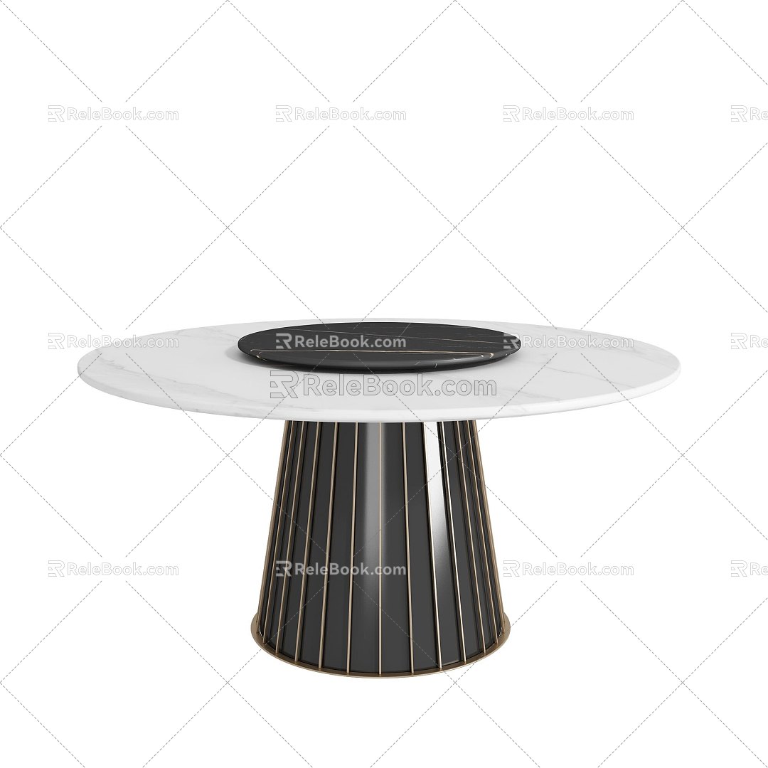 Minismal wind dining table 3d model