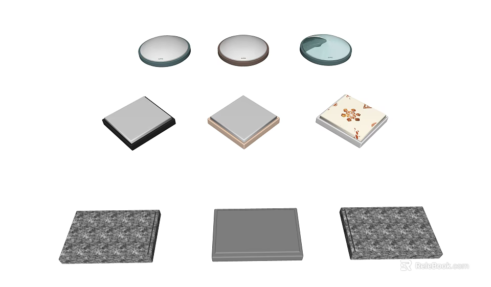 Modern Ceiling Lights With Various Shapes And Decorative Designs For Home 3d model