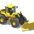 Yellow Volvo Wheel Loader Industrial Equipment With Heavy Duty Tires And Front Bucket