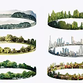Environment background City background Villa background Park background Forest background Mountain background 3d model