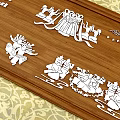 Intricate Artistic Carved Patterns on Wooden Decorative Board for Home Decor