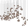 Modern Chandelier Hanging Hanging Art Hanging Crafts Dead Leaf Hanging Decorative Ornaments 3d model