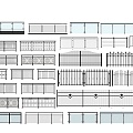 Modern wrought iron railings 3d model
