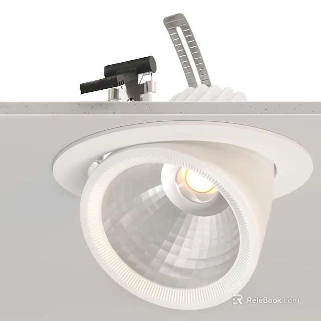 Modern Recessed Spotlights With Bright White Lighting For Ceiling Installation 3d model