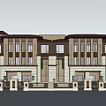 Elegant Traditional Terraced Townhouse Exterior With Large Windows Green Gardens And People Walking