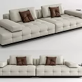 Modern Minotti double sofa 3d model